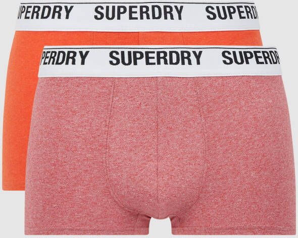 Superdry Boxershort met elastische logo in band in een set van 2 stuks
