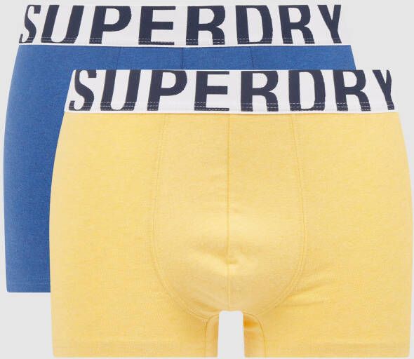 Superdry Boxershort met elastische band met label in een set van 2 stuks