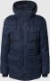 Superdry winterjas donkerblauw effen rits + knoop normale fit - Thumbnail 2