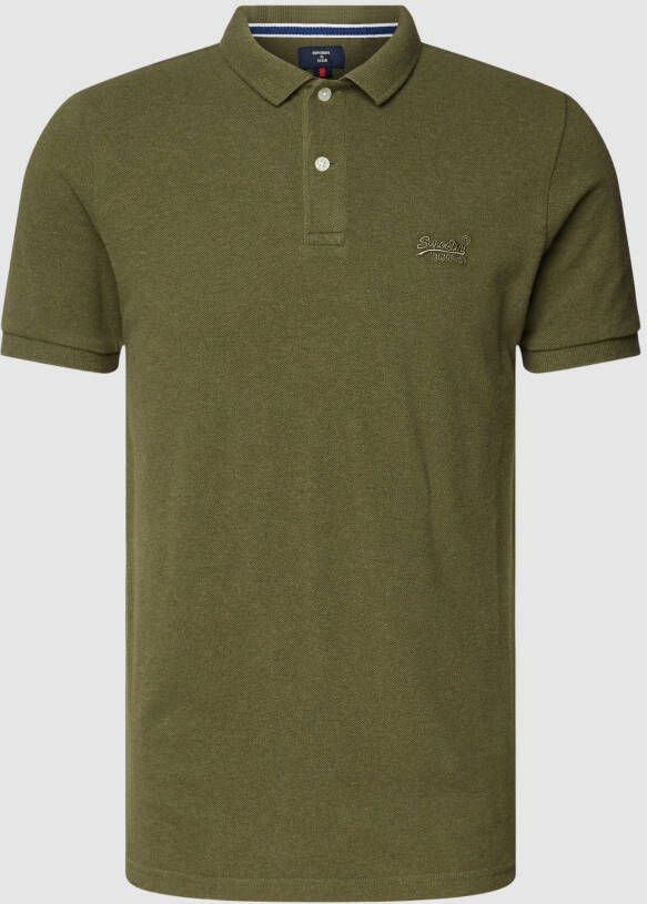 Superdry Poloshirt met labelstitching model 'CLASSIC'