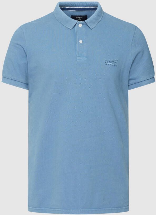 Superdry Poloshirt met logostitching model 'VINT DESTROY'