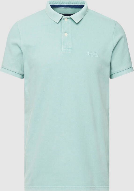 Superdry Poloshirt met logostitching model 'VINT DESTROY'