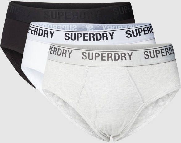 Superdry Slip met logo in band in een set van 3 stuks model 'BRIEF MULTI TRIPLE PACK'