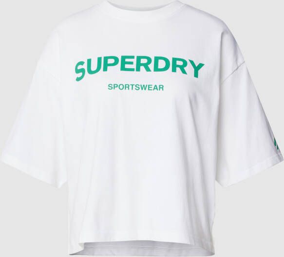 Superdry Sports T-shirt met labelprint model 'CODE'