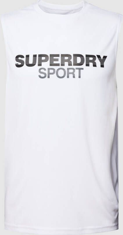Superdry Sports Tanktop met labelprint model 'ACTIVE VEST'