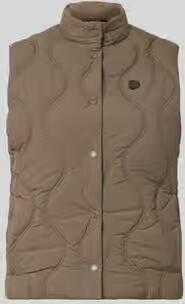 Superdry Bodywarmer met opstaande kraag en labelstitching