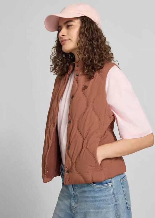 Superdry Bodywarmer met opstaande kraag en labelstitching - Foto 2