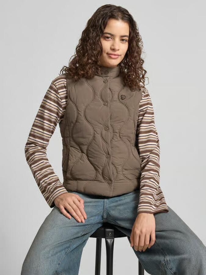 Superdry Bodywarmer met opstaande kraag en labelstitching - Foto 2