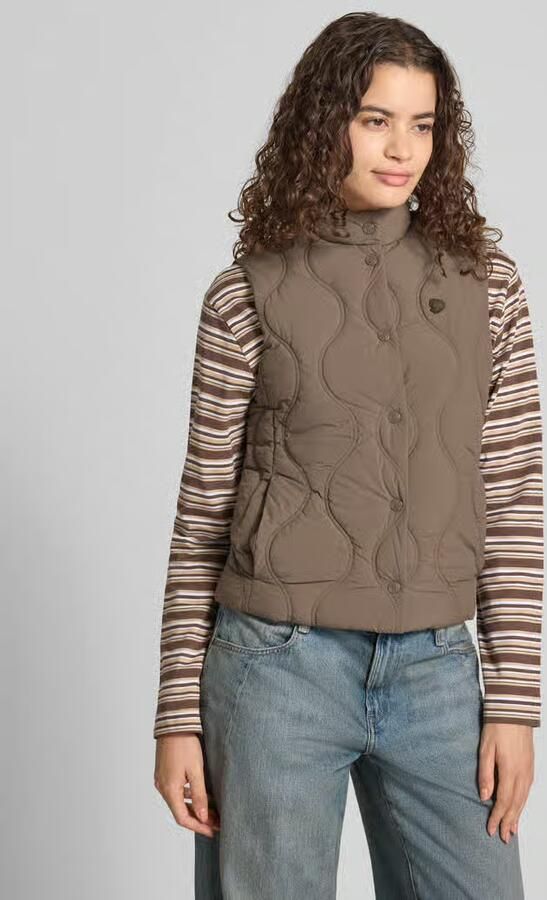 Superdry Bodywarmer met opstaande kraag en labelstitching - Foto 2