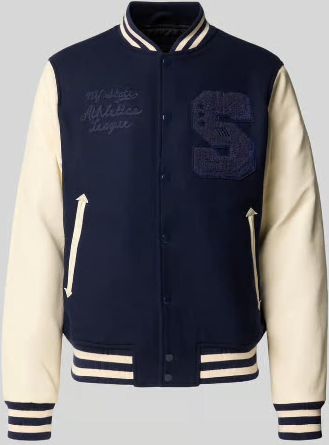 Superdry College-jack van wolmix met steekzakken