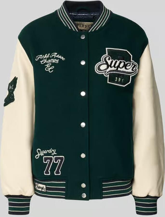Superdry Collegejack met motief- en logo-stitchings - Foto 2