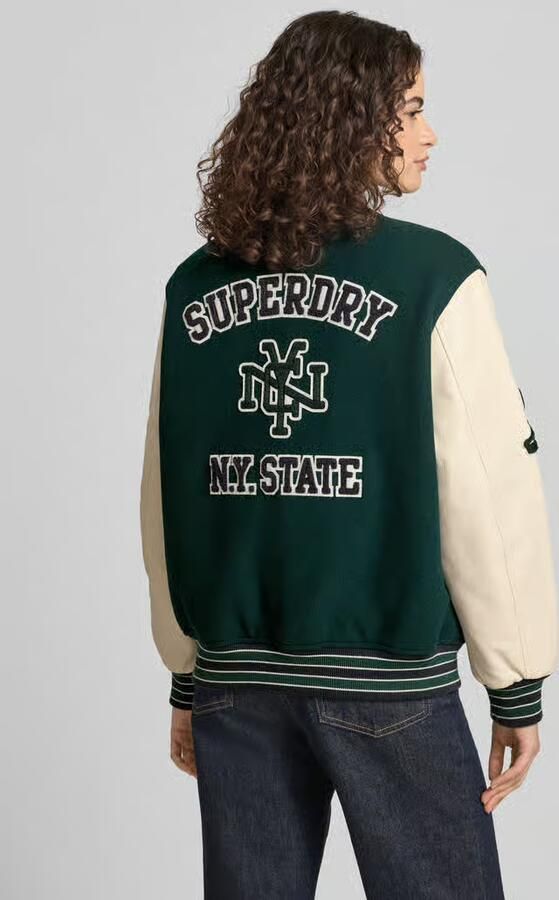 Superdry Collegejack met motief- en logo-stitchings - Foto 4
