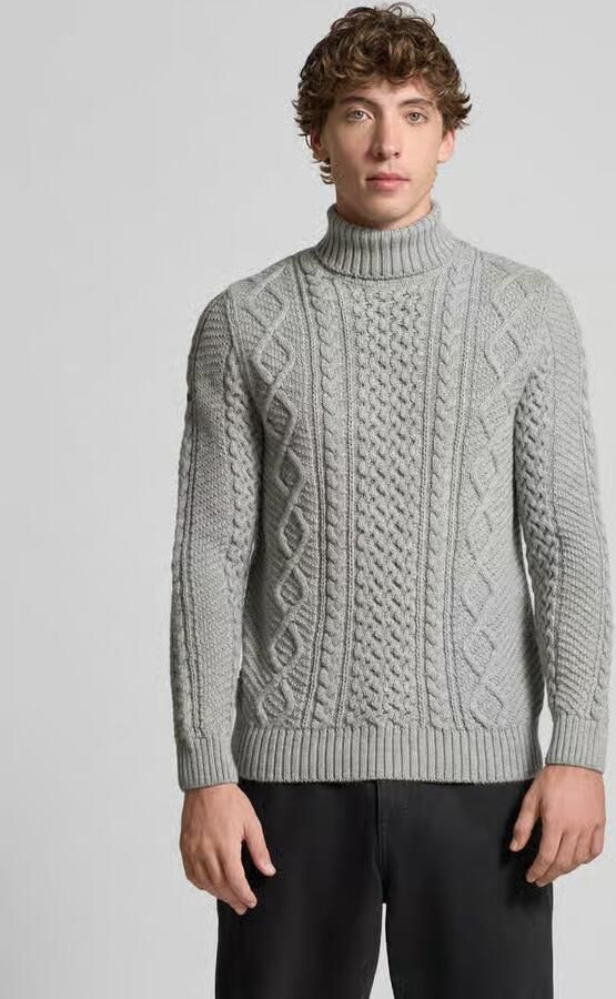 Superdry Gebreide pullover met kabelpatroon model 'Jacob' - Foto 2