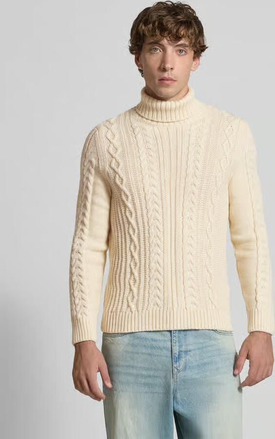 Superdry Gebreide pullover met kabelpatroon model 'Jacob' - Foto 2