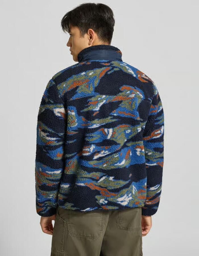 Superdry Fleecejack in all-over look met opstaande kraag - Foto 2