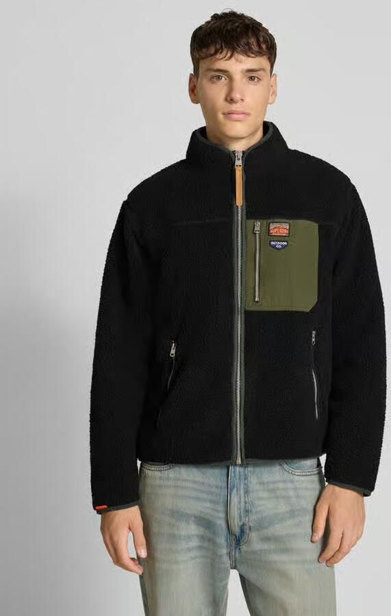 Superdry Fleecejack met opstaande kraag en ritszakken - Foto 2