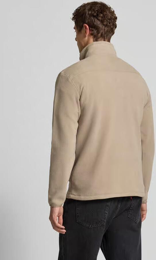 Superdry Fleecepullover met labelstitching en opstaande kraag