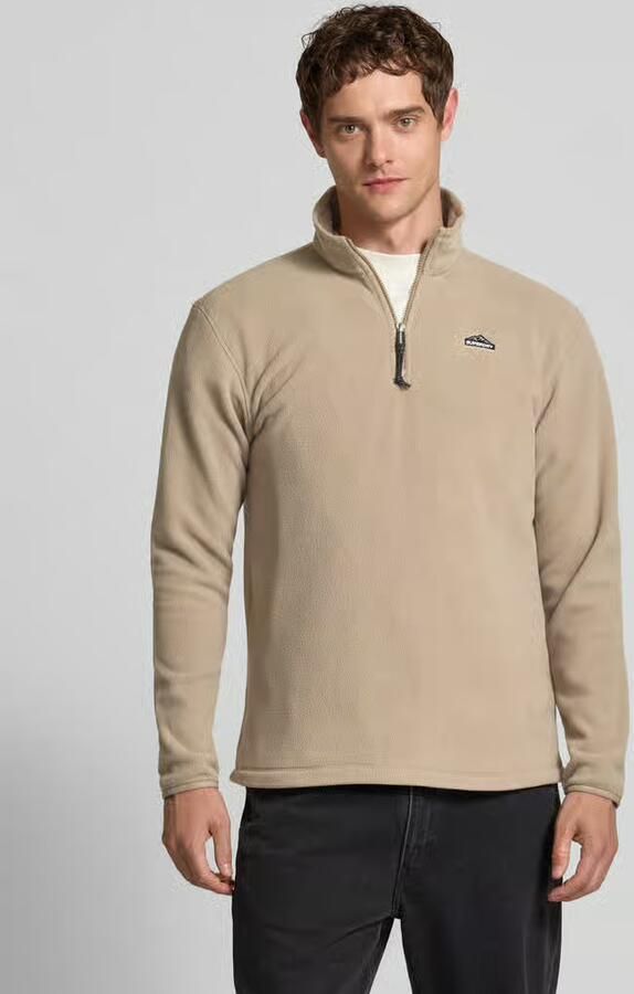 Superdry Fleecepullover met labelstitching en opstaande kraag - Foto 2