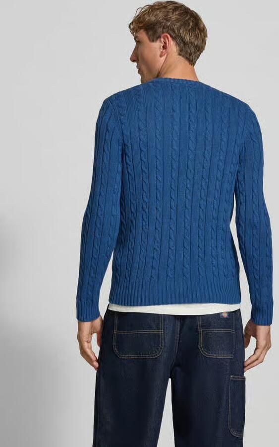 Superdry Gebreide pullover met kabelpatroon en ronde hals - Foto 2