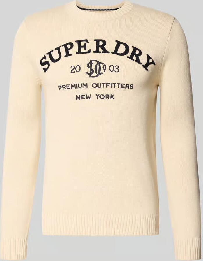 Superdry Gebreide pullover met ronde hals