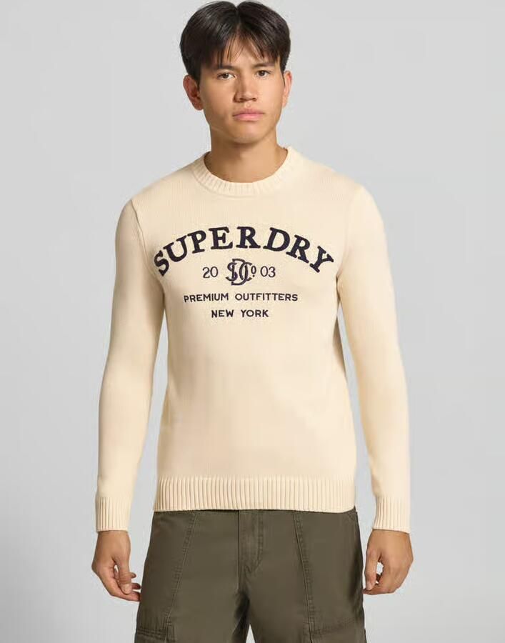 Superdry Gebreide pullover met ronde hals - Foto 2