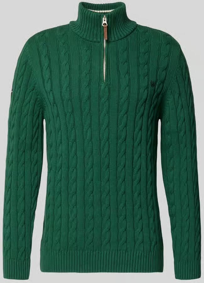Superdry Gebreide trui van puur katoen