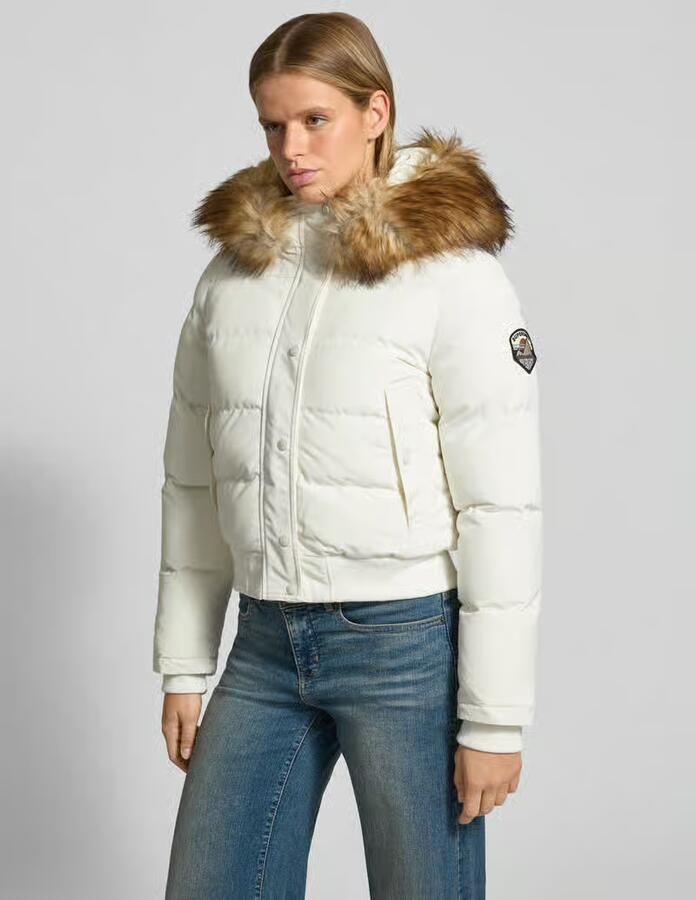 Superdry Gewatteerd jack met capuchon en imitatiebont model 'EVEREST BOMBER' - Foto 2