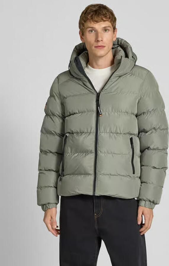Superdry Gewatteerd jack met capuchon en ritszakken opzij - Foto 2