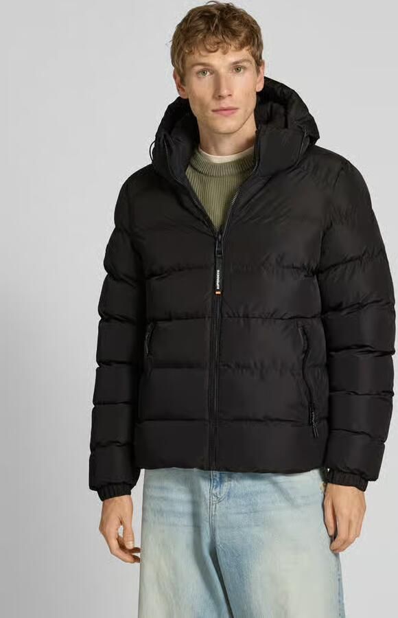 Superdry Gewatteerd jack met capuchon en ritszakken opzij - Foto 11