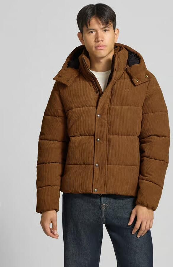 Superdry PREMIUM HOOD CORD PUFFER corduroy pufferjas dark tobacco brown - Foto 5