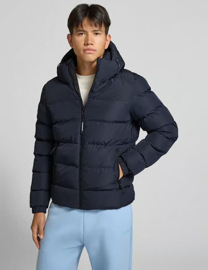 Superdry gewatteerde winterjas eclipse donkerblauw eclipse donkerblauw - Foto 4