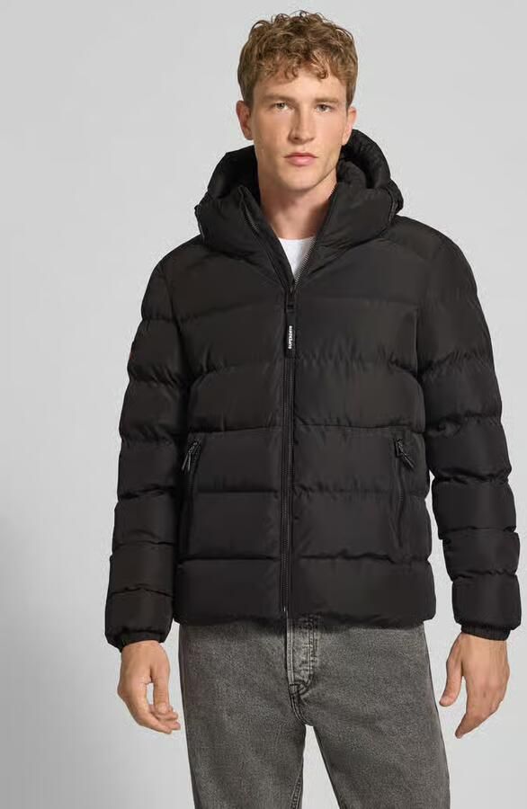 Superdry Gewatteerd jack met capuchon en ritszakken opzij - Foto 7