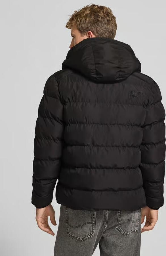 Superdry Gewatteerd jack met capuchon en ritszakken opzij - Foto 9