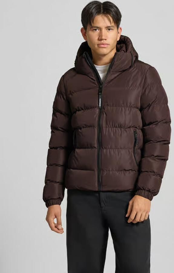 Superdry Gewatteerd jack met labelstitching en capuchon - Foto 3