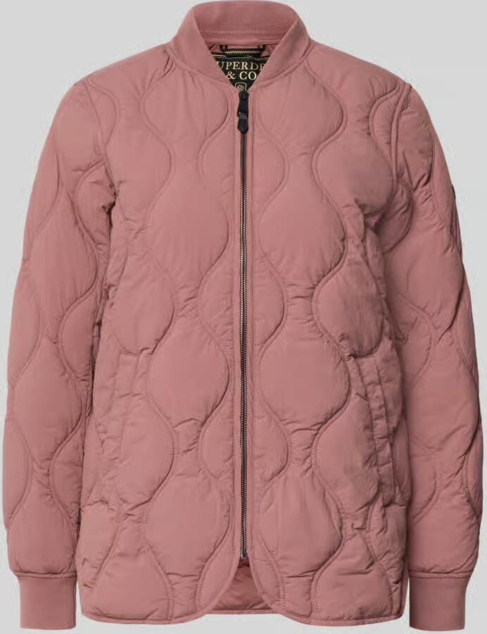 Superdry Gewatteerd jack met opstaande kraag en steekzakken