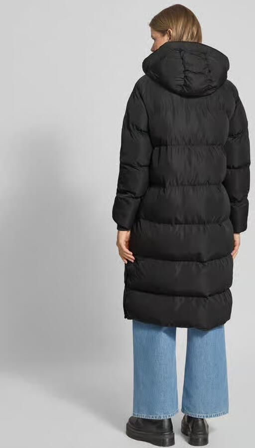Superdry Gewatteerde lange jas met capuchon en steekzakken