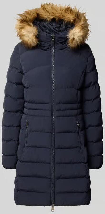 Superdry Donsjas Hooded Faux Fur Fuji Mid Length Coat