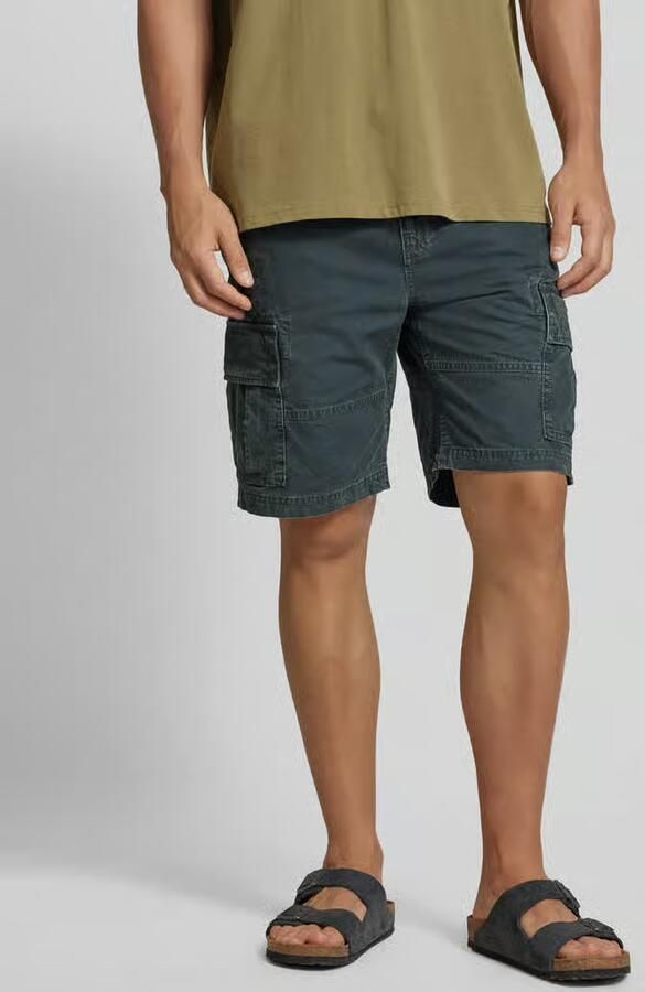 Superdry Korte regular fit cargobroek met riem - Foto 2