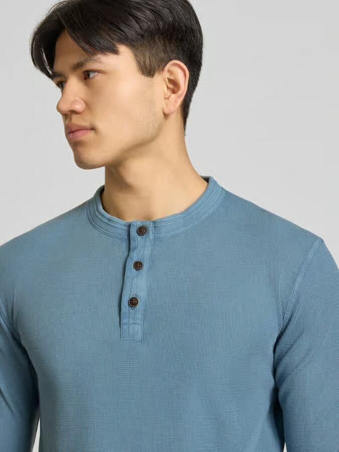 Superdry Longsleeve met knoopsluiting