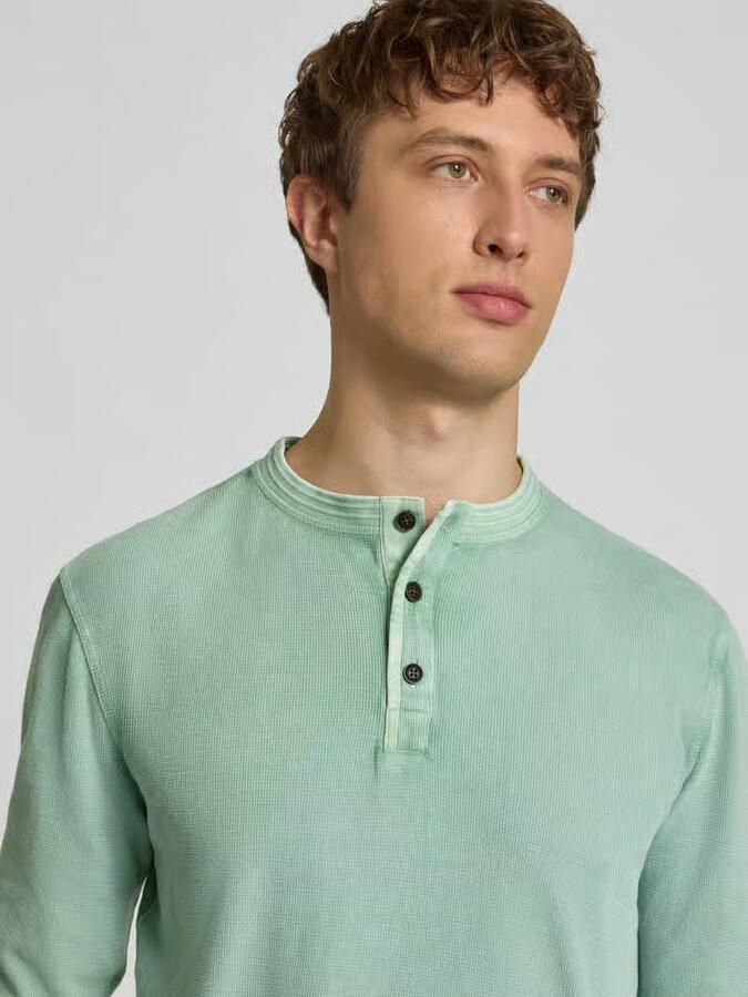 Superdry Longsleeve met knoopsluiting