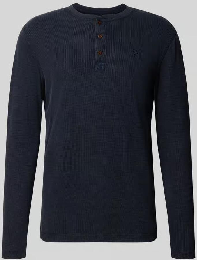 Superdry Longsleeve met structuurpatroon en knoopsluiting