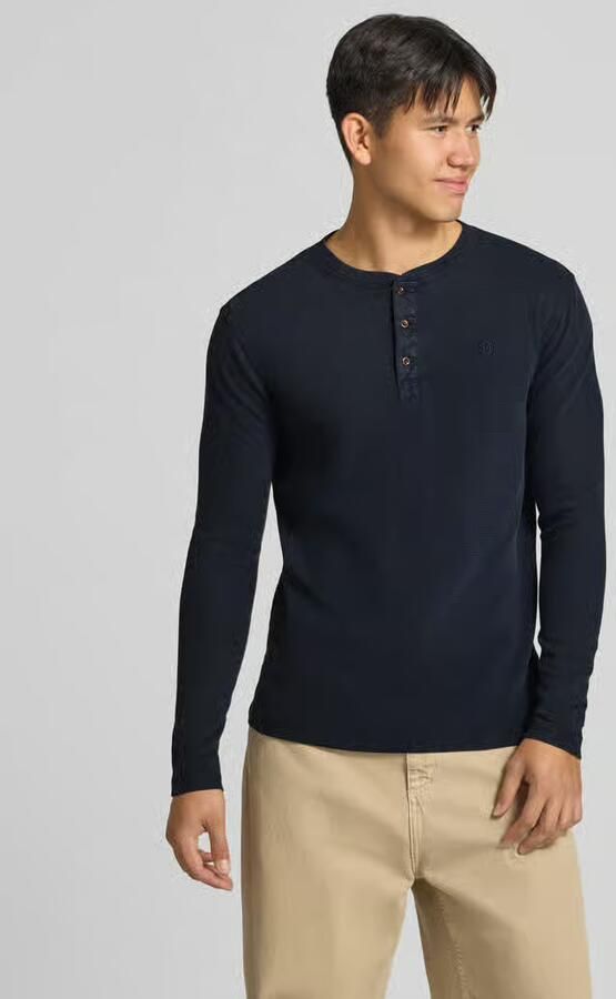 Superdry Longsleeve met structuurpatroon en knoopsluiting - Foto 5