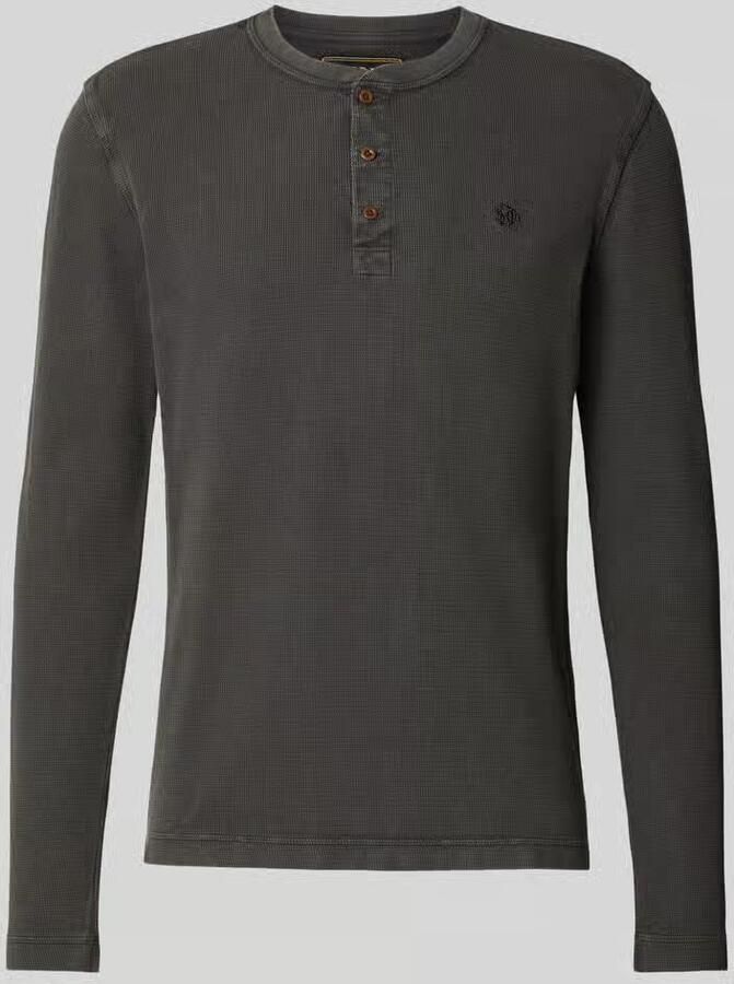 Superdry Longsleeve met structuurpatroon en knoopsluiting - Foto 3
