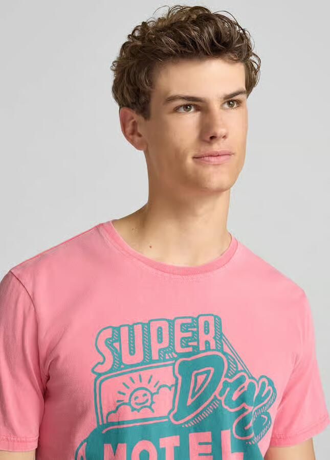 Superdry Loose fit T-shirt met labelprint model 'Roadside Trade'