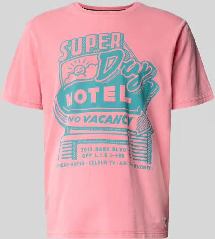 Superdry Loose fit T-shirt met labelprint model 'Roadside Trade' - Foto 2