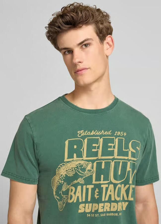 Superdry Loose fit T-shirt met labelprint model 'Roadside Trade'