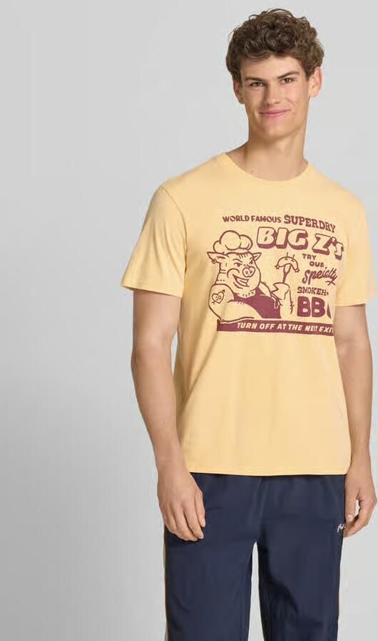 Superdry Loose fit T-shirt met labelprint model 'Roadside Trade' - Foto 3