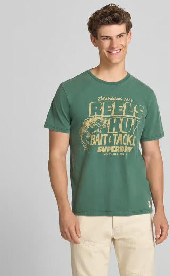 Superdry Loose fit T-shirt met labelprint model 'Roadside Trade' - Foto 3