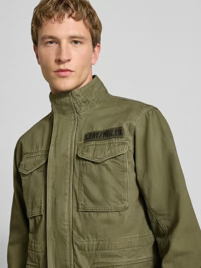 Superdry Military jacket met klepzakken en labelpatches