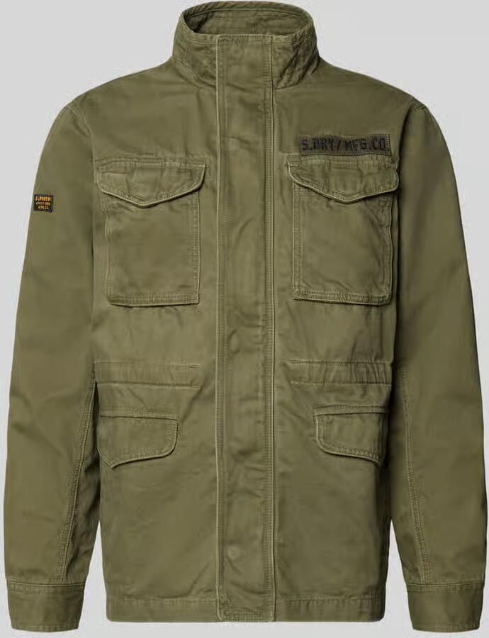 Superdry Military jacket met klepzakken en labelpatches - Foto 2